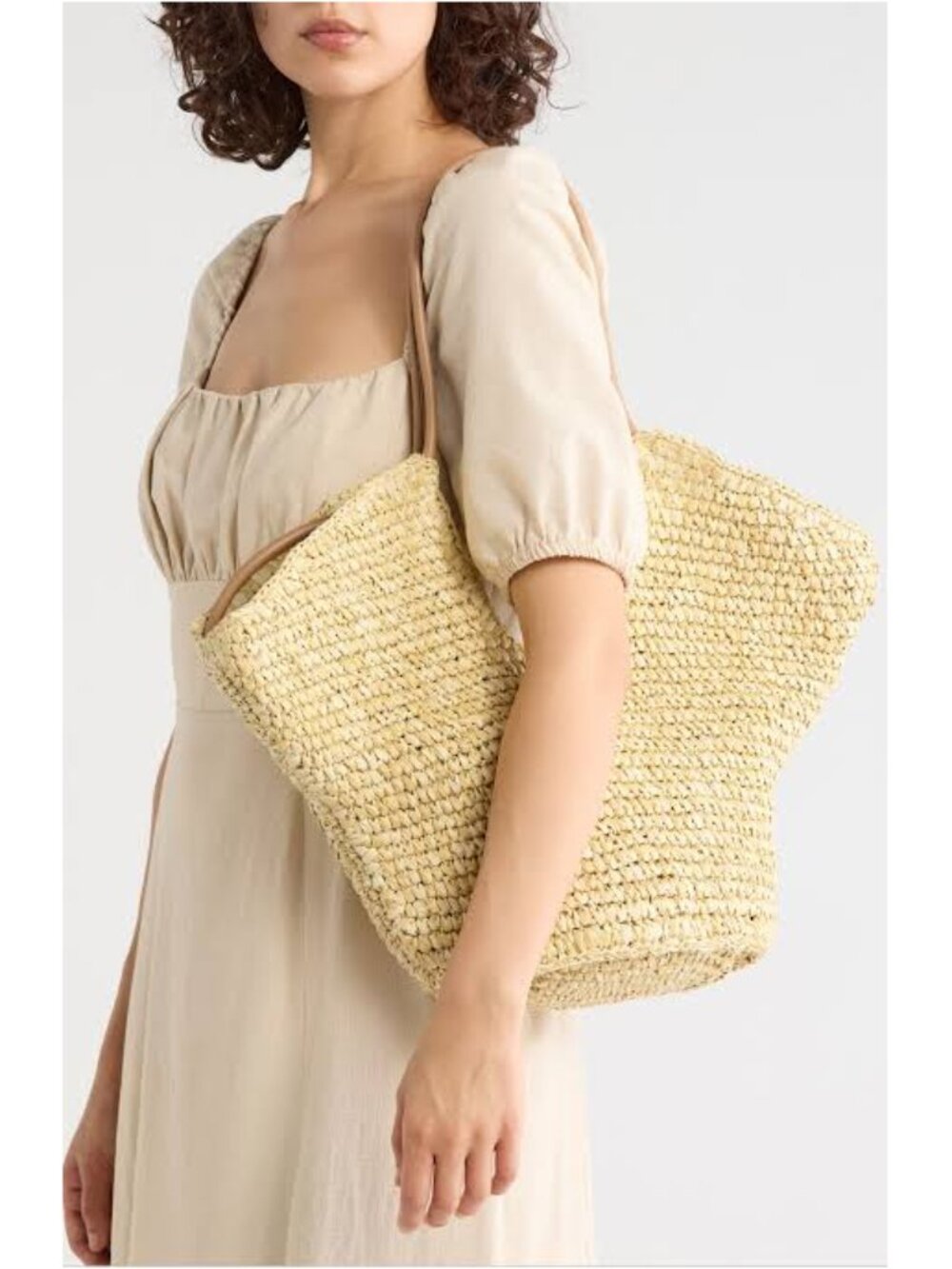 SAM EDELMAN Lynn Straw Tote in Natural NWT